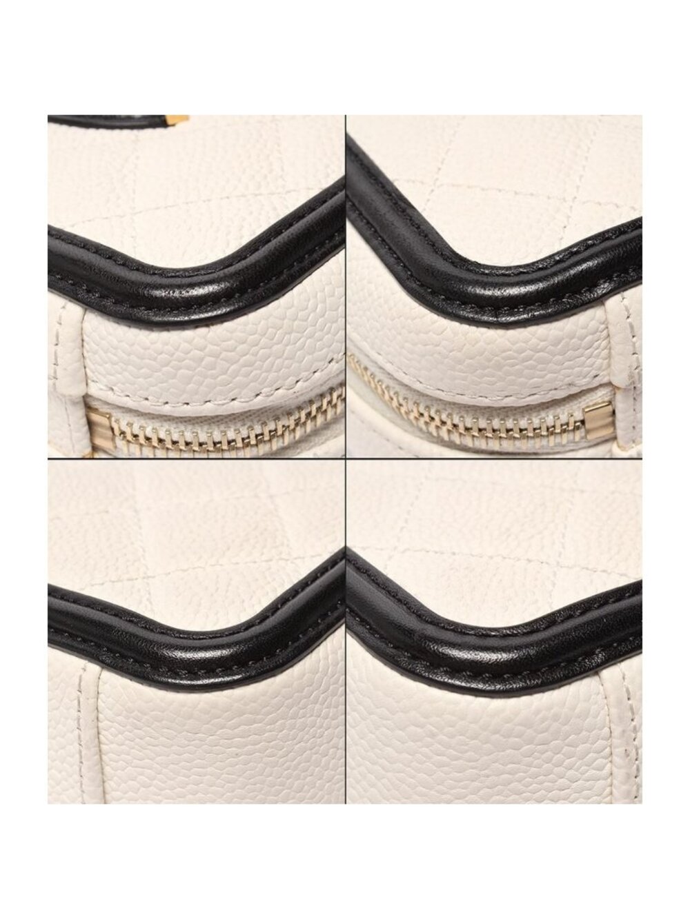 Chanel Chain Shoulder Bag Vanity Crossbody Gold Caviar Leather - Picture 5 of 10